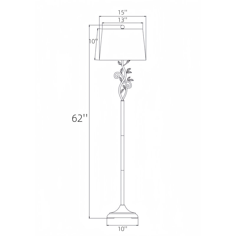 Lampe sur pied 62 po Grinstead, Gruau