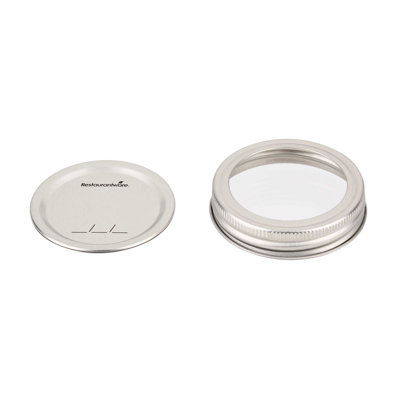  Canning Lids and Rings - 576 Count - Vetri Wide Mouth Canning Lids and Bands, For 15 and 36 oz Mason Jars, Airtight, Single-Use - Steel Covers For Food Storage, Silver