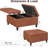Pirja Faux Leather Ottoman-686220641