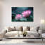 Serene Pink Lotus Blooms Delicate Elegant Peaceful Lily Lotus Flower Nature Wall Art Print 1 Piece Wrapped Canvas Wall Art-1577793645