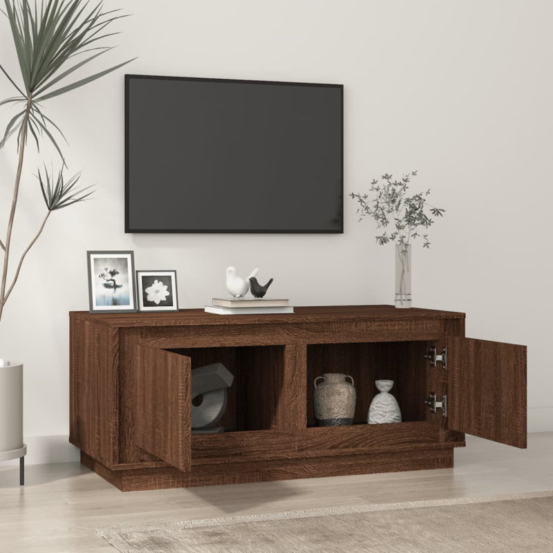 Edmore Block Coffee Table with Storage, Brown Oak