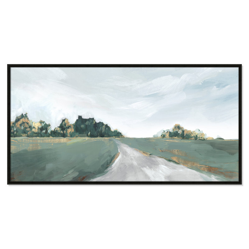Field Of Dreams by Isabelle Z, Espresso Framed Canvas, 25.5" H x 49.5" W x 2" D
