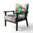 Mid-Century Accent Chair, Colorful Abstract Velvet Upholstered Armchair - Colorful Mid Century Abstract Fusion I-135416836-122510969