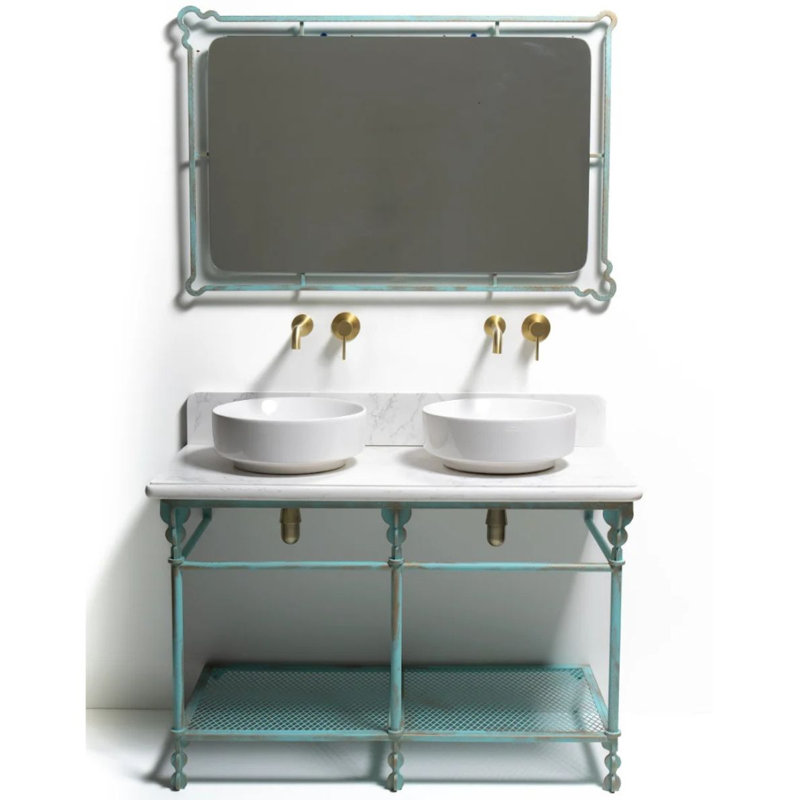 Victoria Mirror, 47" x 31.5", Aged Brass