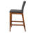 Upholstered Faux Leather Counter Stool with Solid Wood Frame-823577233-911119225