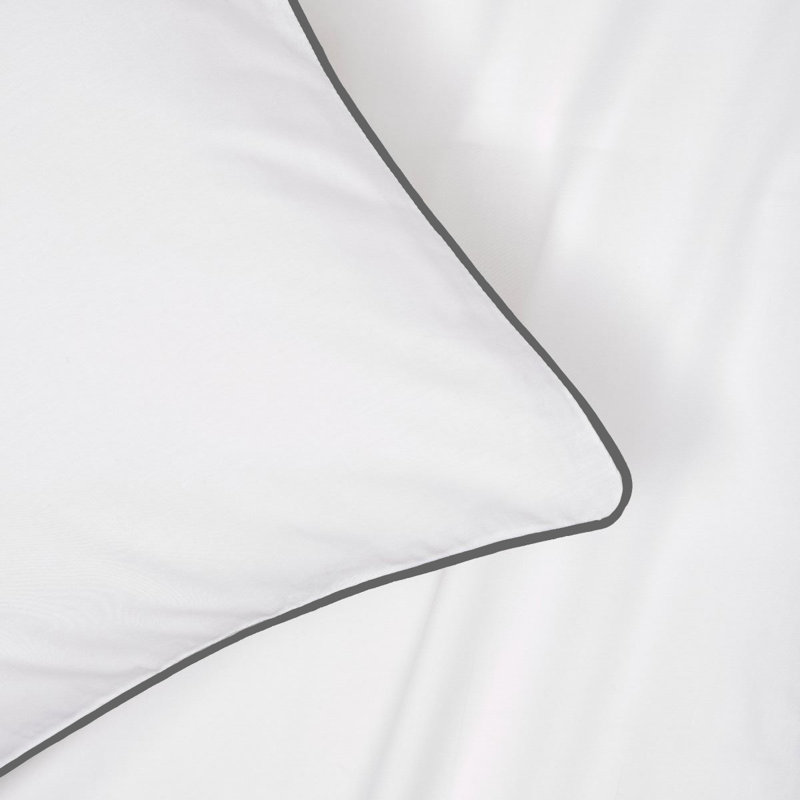 Matiss Microfiber Solid Colour Duvet Cover with Pillowcases, Single + 2 Standard Pillowcases , White