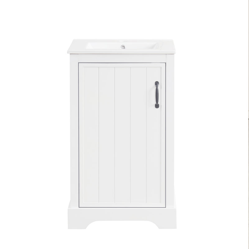 Meuble-lavabo de 20 po avec lavabo, Blanc