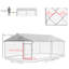 59.1'' H Galvanized Steel Dog Kennel