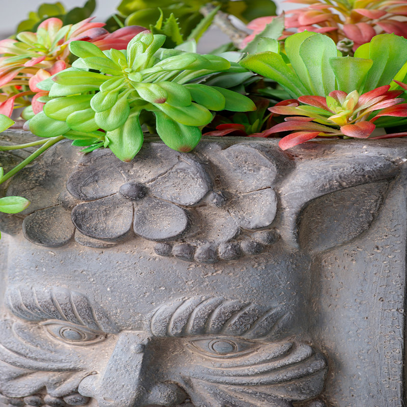 Pot de fleurs statue de dieu grec 11 "x 13" x 22 "avec pieds