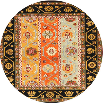 Tapis contemporain brun / noir / jaune