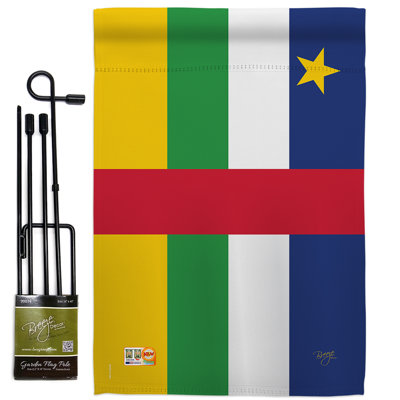 Double Sided 18.5'' H x 13'' W Polyester Flag Set