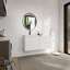 Ensemble de meuble-lavabo modulaire 48 po (47,07 po), armoires doubles en contreplaqué blanc de 24 po avec lavabo gélifié, ensemble de meuble-lavabo KD Flat Pack, solution de rangement moderne