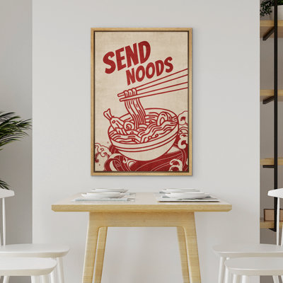 Impression sur toile encadrée, "Envoyer la cuisine rouge"