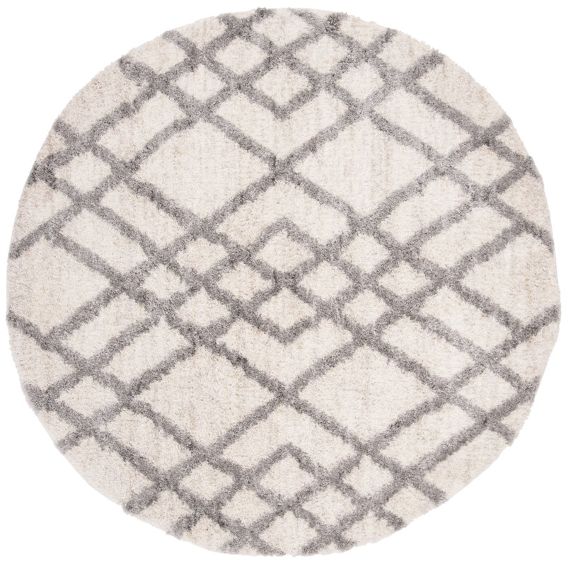 Tapis à poils longs Novotny, Rond 5 pi 3 po