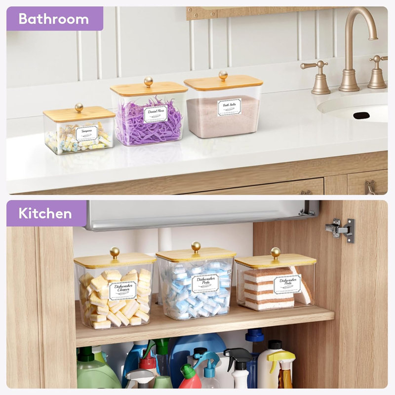Contenant à linge avec couvercle, porte-drap pour la sécheuse, rangement pour les dosettes de café, poudre à laver Kcup, perles parfumées