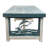 SLATE SAILFISH TABLE SET.  1- Rectangle Sofa Table, 1- Rectangle Coffee Table, 2- Square Iron End Tables