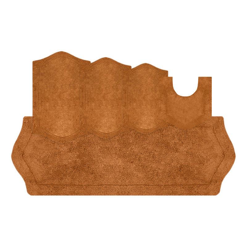 Tapis pour salle de bain Morissette, Terracotta
