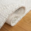 Tapis ivoire en laine / viscose tissé à la main à motif géométrique Krizal-1608279368