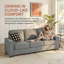 Canapé moderne 3 places en tissu Snowfleece - Canapé gris confortable et élégant pour le salon, la chambre à coucher ou le bureau-712277197
