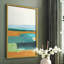 Turquoise et orange I, reproduction encadrée - bois massif-1563753236