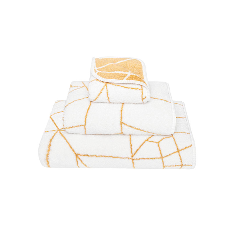 Amalia Hand Towel, White/Gold
