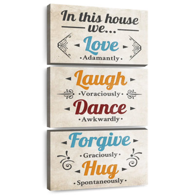 Plaque murale «Blissful Family Rules»