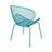 25.12"W X 24.87"D 34.81"H Teal Iron Shell Chair - Mesh Seating, Angled Legs For Outdoor Stylish Seating Chairs With Silhouette, 24.87" D 34.81" H