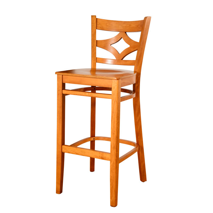 Stahlman Solid Wood Bar Stool by Alcott Hill®