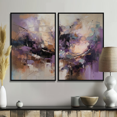 Purple Minimalims Enchantment - Purple Wall Art