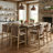 Modern Farmhouse Bar Stool - Upholstered Seat & Back With Solid Wood Frame-120542275