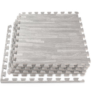 Carreaux de sol en mousse à grain de bois à emboîtement de 3/8 po d'épaisseur HomeCube USA