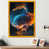 Impression dorée sur toile encadrée sélectionné