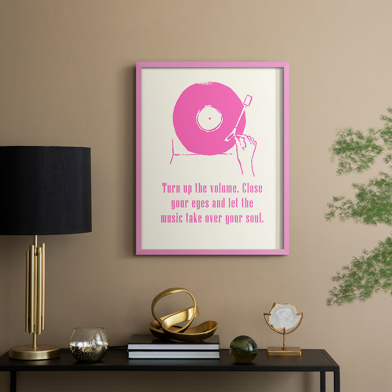 «Sweet Melody III», reproduction encadrée - bois massif, H 11 po x l 9 po, Rose