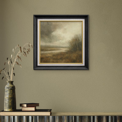 Art mural encadré de qualité supérieure - impression de paysage de campagne rétro pour chambre à coucher - 26 po x 36 po