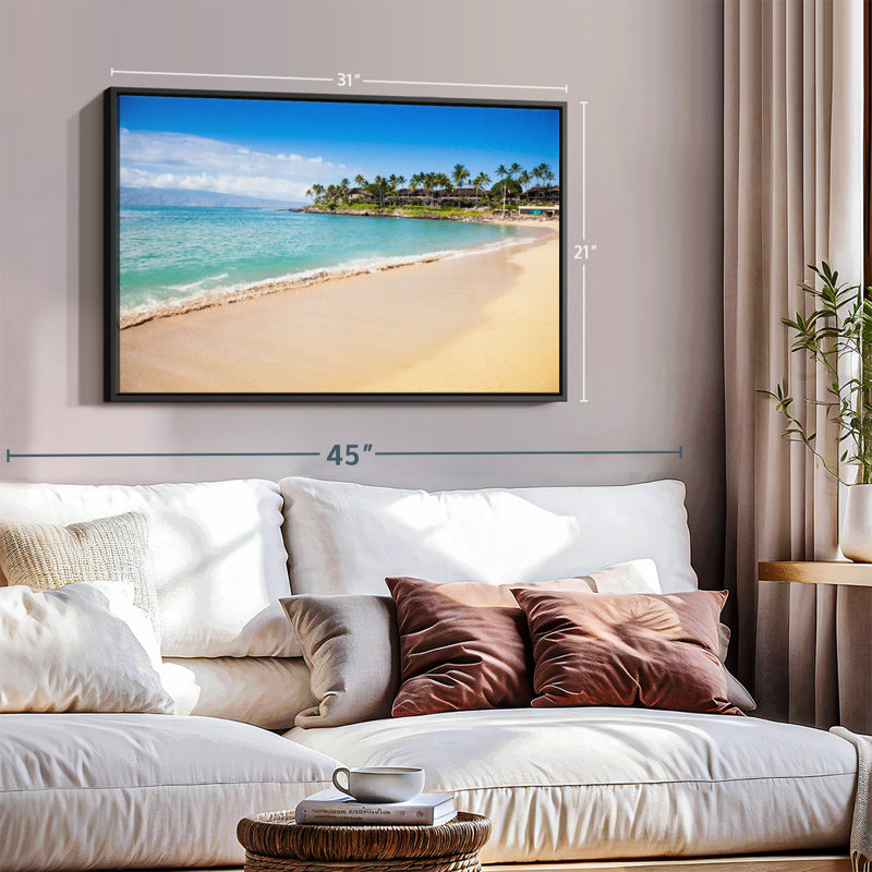 Impression sur toile Napili Bay Paradise, H 21 po x l 31 po
