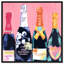 Drinks and Spirits Pass The Bottle! Champagne - impression sur toile tendue-825096514-825096515