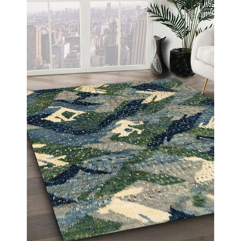 Abstract Indoor Rug, Square 4'