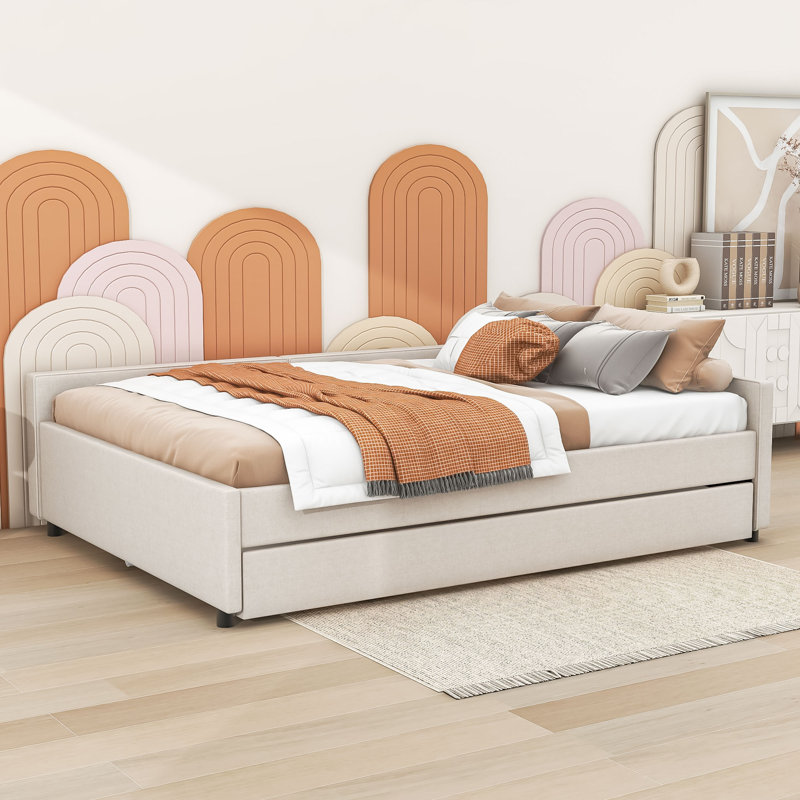 Lit plateforme tapissier Aarah, Grand