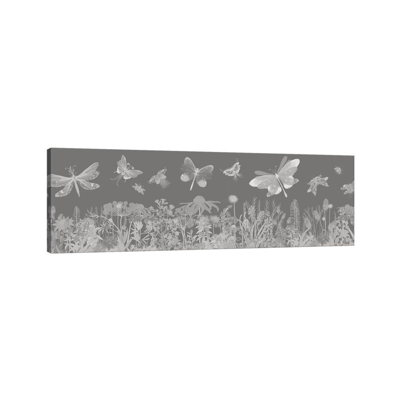 Flutterbies by Fab Funky - Wrapped Canvas Panoramic Gallery-Wrapped Canvas Giclée, 121.92 cm H x 40.64 cm W x 1.91 cm D