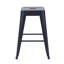 Tabouret à hauteur de comptoir 24 po, ensemble de 2 tabourets de bar en métal sans dossier, non empilable, amovible et facile à assembler