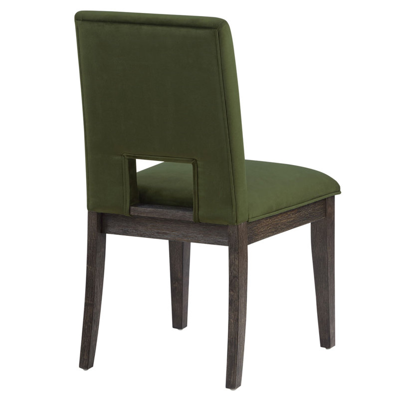 Chaise d'appoint rembourrée en polyester Regan Evan, Vert émeraude