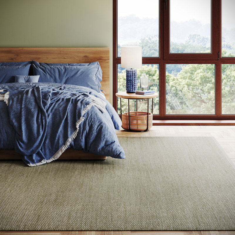 Pebble Handwoven Performance Rug, Green, Rectangle 7'6" x 9'6"