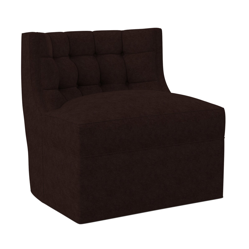 Fauteuil papillon social - pivotant, Mélange de polyester acajou Margaret