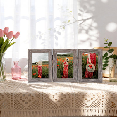 Hinged Desktop Frame with Real Glass Panel