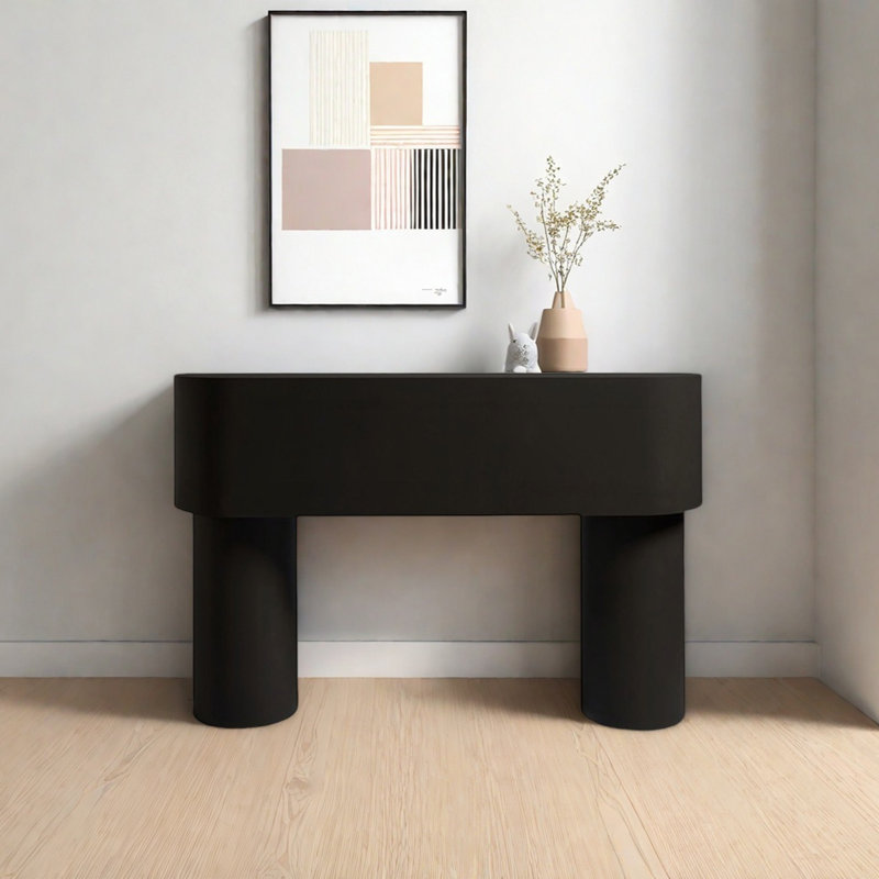 Console Modern Minimalist Art, Noir, H 35,43 po x l 43,31 po x P 18,9 po