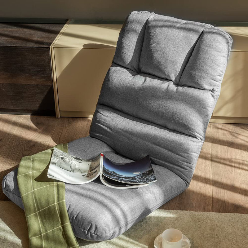 Latitude Run® Adjustable Reclining Floor Game Chair, Gray