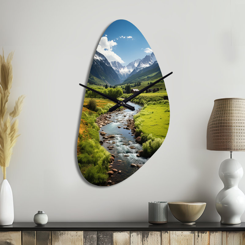 «Colorado Landscape I - Colorado», forme irrégulière, horloge murale, Grand