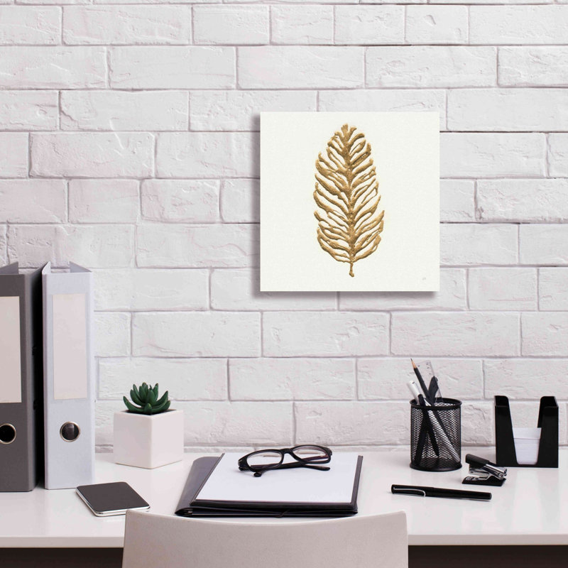 «Gilded Palm IV» par Chris Paschke, estampe numérique sur toile, H 12 po x l 12 po x P 0,75 po