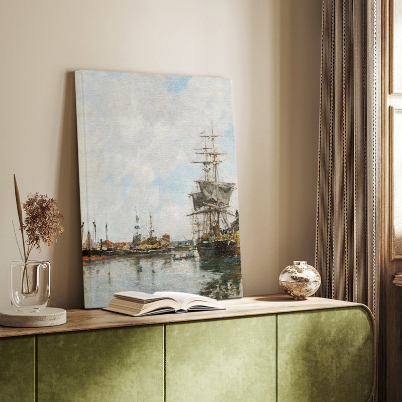 Impression nautique rétro sur toile XLIV, H 13 po x l 9 po, Toile tendue