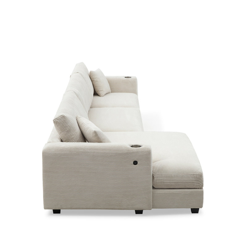 Canapé modulaire en velours côtelé Modern, Beige